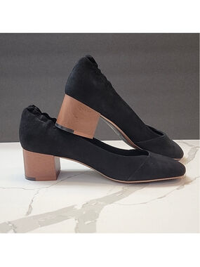 Sava Black Suede Block Heel Pumps Leather Lined Comfort Shoes 41